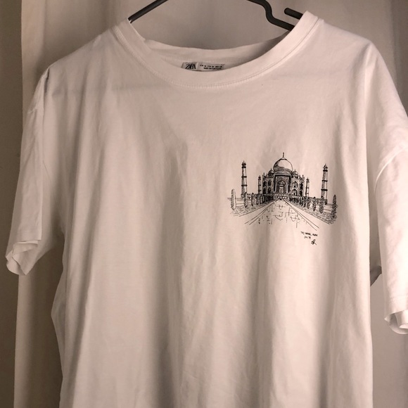 Very cute ZARA white T - Picture 2 of 2